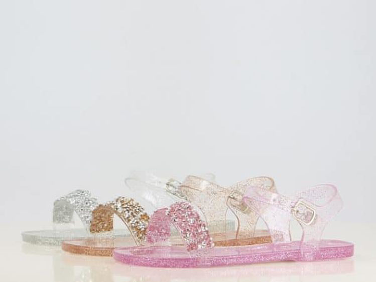 Picture of B460820 GIRLS SUMMER JELLY SHOES - PINK/SILVER/GOLD